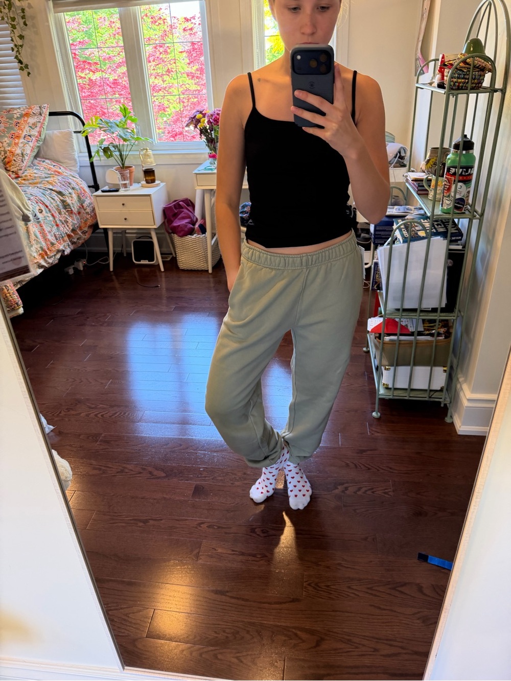 Aritzia Casual Light Sage Green Sweatpants